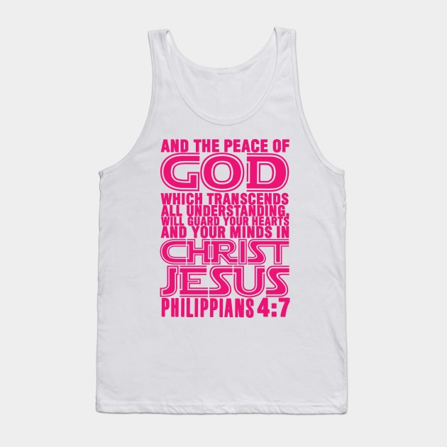 Philippians 4:7 Tank Top by Plushism